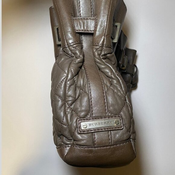 BURBERRY Enmore Quilted Brown Leather Bag - Picture 3 of 13